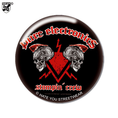 BUTTON "PURE ELECTRONICS - STOMPIN´ CREW"